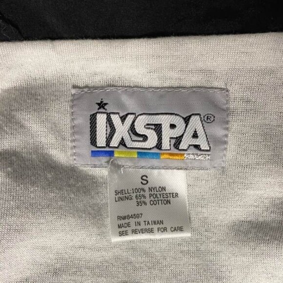 Ixspa Black White Windbreaker Jacket Small | Vintage 90s Track Retro Streetwear - Picture 13 of 16